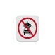 No Cars Allowed Aluminum Sign (Diamond Reflective)