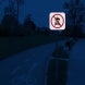No Cars Allowed Aluminum Sign (Diamond Reflective)