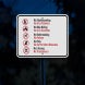 Bilingual No Skateboarding Aluminum Sign (Diamond Reflective)