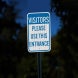 Visitors Use This Entrance Aluminum Sign (HIP Reflective)