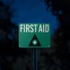 First Aid Cross On Triangle Aluminum Sign (EGR Reflective)