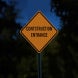 Construction Entrance Aluminum Sign (EGR Reflective)