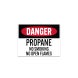 OSHA Propane No Smoking No Open Flames Decal (Non Reflective)