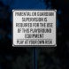 Playground Rules Supervision Aluminum Sign (Diamond Reflective)