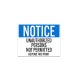 Unauthorized Persons Not Permitted Decal (Non Reflective)