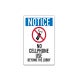 No Cell Phone Use Decal (Non Reflective)