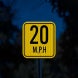 Advisory Speed 20 MPH Aluminum Sign (HIP Reflective)