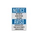 Bilingual No Food Or Drink Beyond This Point Decal (EGR Reflective)