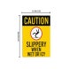 Slippery When Wet Or Icy Corflute Sign (Reflective)