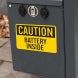 OSHA Caution Battery Inside Decal (Non Reflective)