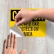 OSHA PPE Eye Ear Protection Area Decal (Non Reflective)