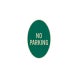 No Parking Oval Aluminum Sign (HIP Reflective)
