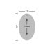 No Parking Oval Aluminum Sign (HIP Reflective)