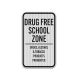 Drugs Alcohol & Tobacco Products Prohibited Aluminum Sign (EGR Reflective)