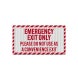 Emergency Exit Only Decal (EGR Reflective)