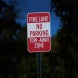 Fire Lane No Parking Aluminum Sign (EGR Reflective)
