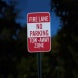 Fire Lane No Parking Aluminum Sign (Diamond Reflective)