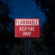 Flammable Keep Fire Away Aluminum Sign (EGR Reflective)