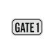 Gate Id Warning Aluminum Sign (Diamond Reflective)