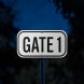 Gate Id Warning Aluminum Sign (Diamond Reflective)