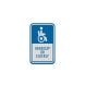 Handicap Or Elderly Aluminum Sign (EGR Reflective)