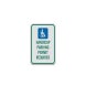 Handicap Parking Permit Aluminum Sign (Diamond Reflective)