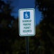 Handicap Parking Permit Aluminum Sign (Diamond Reflective)
