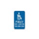 ADA Tow Away Zone Aluminum Sign (EGR Reflective)