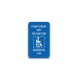 ADA Permit Parking Only Aluminum Sign (EGR Reflective)
