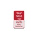 Reserved Tenant Parking Only Aluminum Sign (Diamond Reflective)