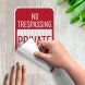 No Trespassing Private Drive Decal (EGR Reflective)