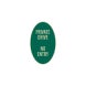 Private Drive No Entry Oval Aluminum Sign (HIP Reflective)