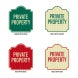 Private Property Dome Shaped Aluminum Sign (HIP Reflective)