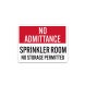 No Admittance Fire Safety Decal (Non Reflective)