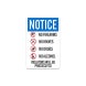 OSHA Notice No Firearms Decal (Non Reflective)