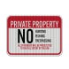 Private Property No Hunting Aluminum Sign (HIP Reflective)
