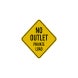 Traffic Rules No Outlet Private Road Aluminum Sign (Diamond Reflective)