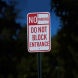 No Parking Do Not Block Entrance Aluminum Sign (EGR Reflective)