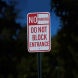 No Parking Do Not Block Entrance Aluminum Sign (HIP Reflective)