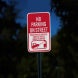 No Parking On Street Aluminum Sign (EGR Reflective)
