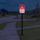 No Parking On Street Aluminum Sign (HIP Reflective)