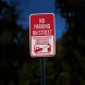 No Parking On Street Aluminum Sign (HIP Reflective)