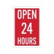 Open 24 Hours Corflute Sign (Non Reflective)