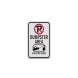 Violators Towed Aluminum Sign (Diamond Reflective)