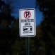 Violators Towed Aluminum Sign (Diamond Reflective)