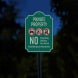 Private Property Dome Shaped No Soliciting Aluminum Sign (HIP Reflective)