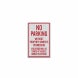 No Parking Without Property Owners Permission Aluminum Sign (EGR Reflective)