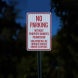 No Parking Without Property Owners Permission Aluminum Sign (EGR Reflective)