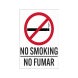 Bilingual No Smoking No Fumar Corflute Sign (Non Reflective)