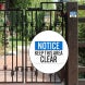 OSHA Notice Keep This Area Clear Decal (Non Reflective)